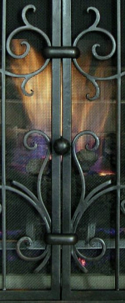 Burgundy firescreen doors