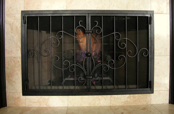 Burgundy firescreen doors
