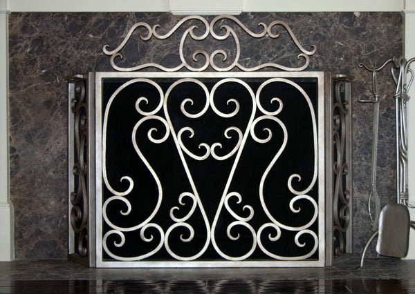 Mediterranean Fireplace Screen Door