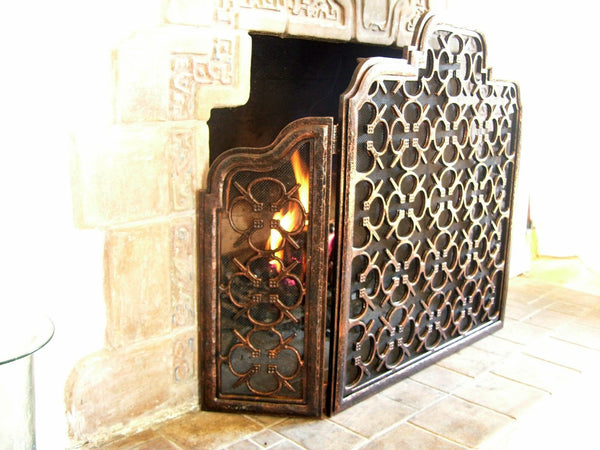 Parsival Three Leaf Fireplace Screen Door