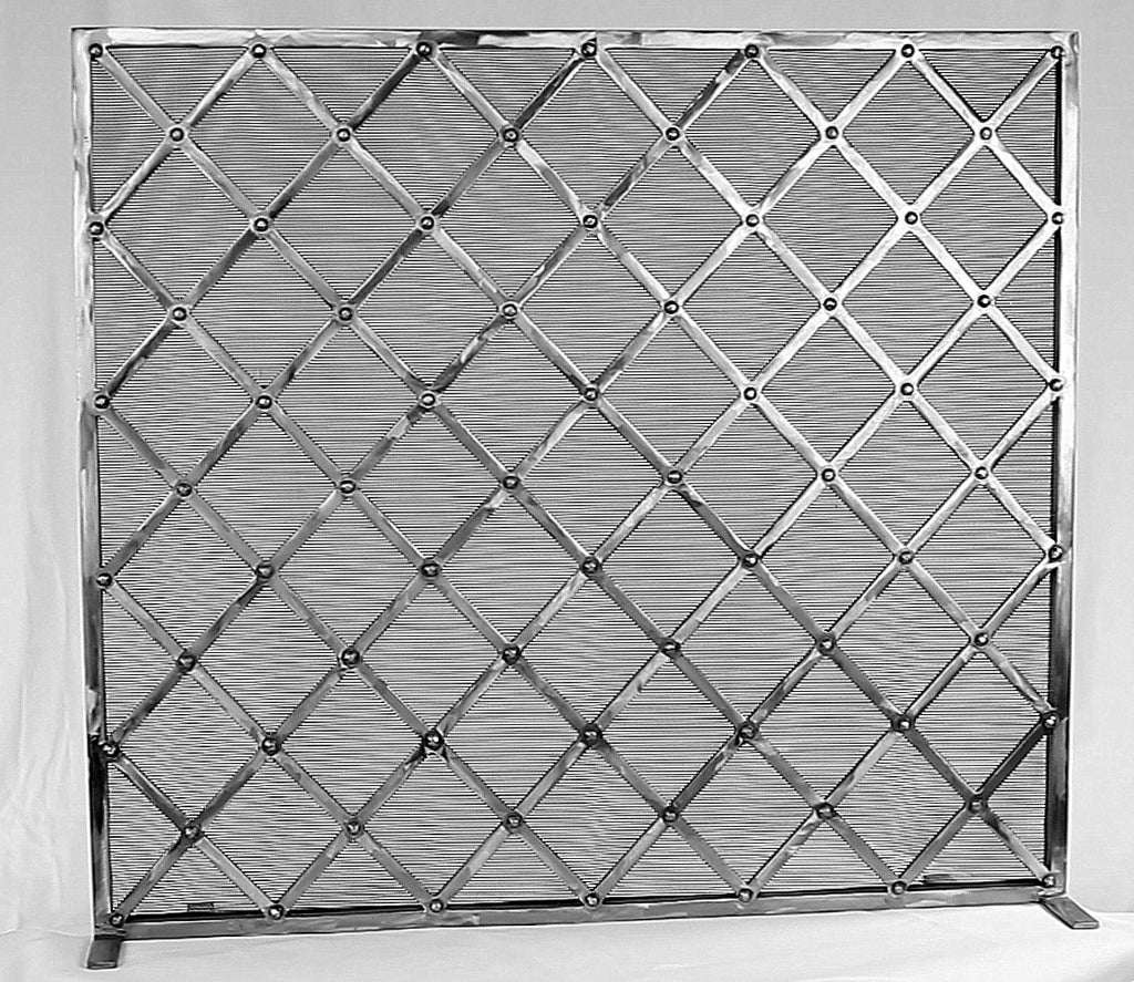 Freestanding Lattice Fireplace Screen