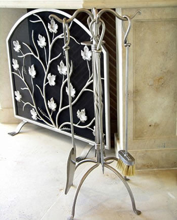 April Showers Freestanding Fireplace Screen