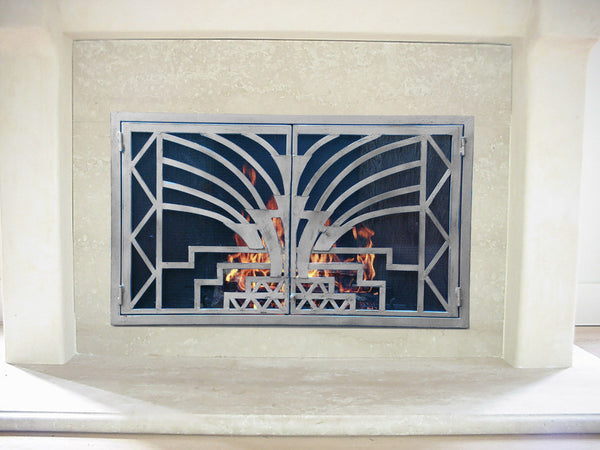 Art Deco firescreen doors