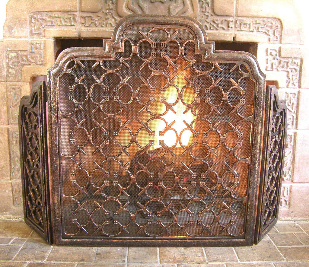 Parsival Three Leaf Fireplace Screen Door