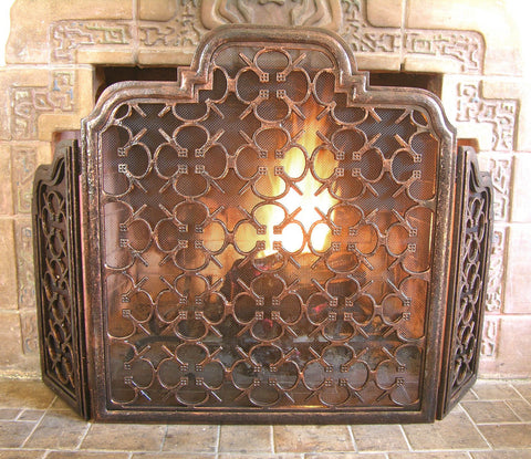 Parsival Three Leaf Fireplace Screen Door