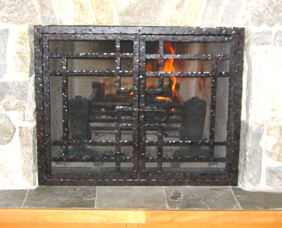 Craftsman Fireplace Screen Door