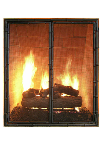 Bamboo Fireplace Screen Door