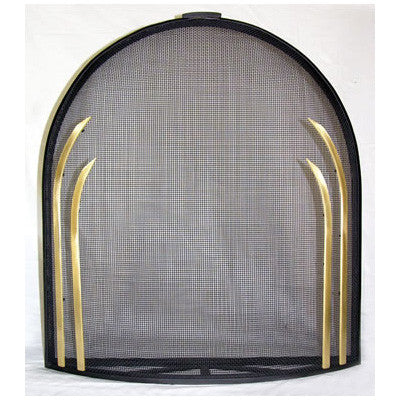 Standing Curved Deco  Fireplace Screen